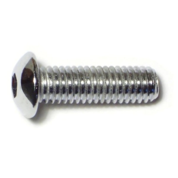 Midwest Fastener 3/8"-16 Socket Head Cap Screw, Chrome Plated Steel, 1-1/4 in Length, 5 PK 75241